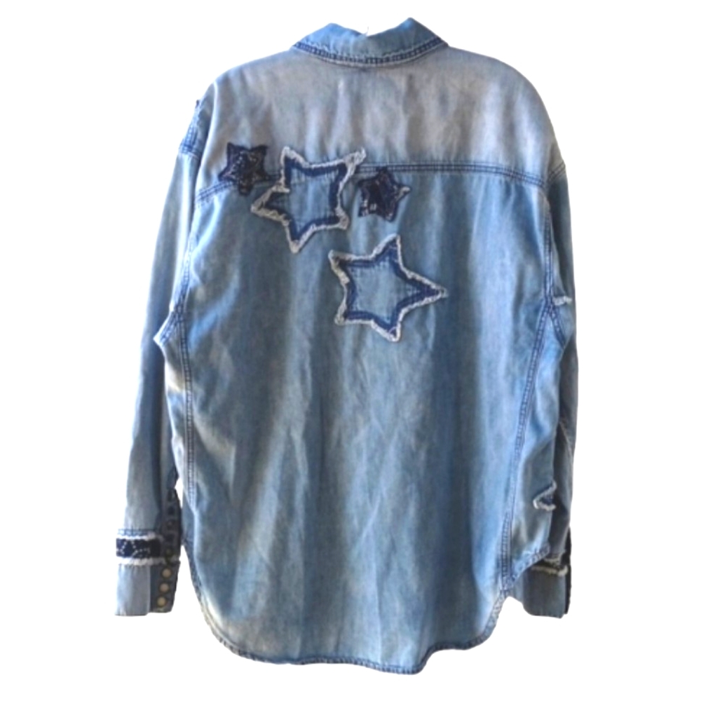 We The Free Star Spangled Banner Button Down Shirt sz M - Picture 8 of 14